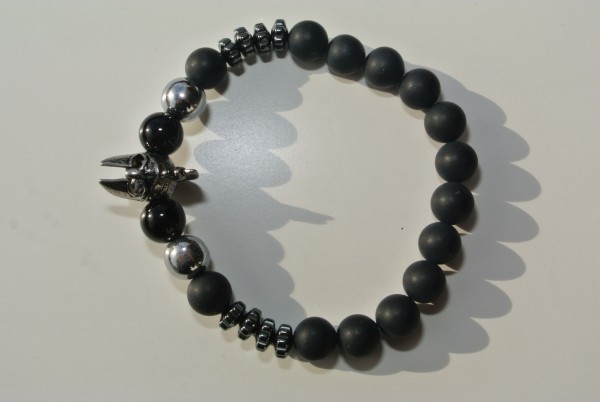 Perlenarmband mit Ritterhelm
